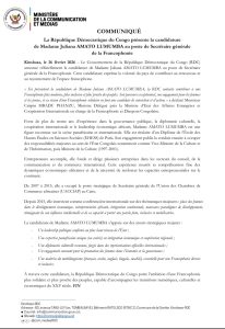 Communiqué officiel